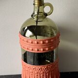 Vintage glass and metal lamp base