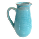 Blue ceramic pitcher