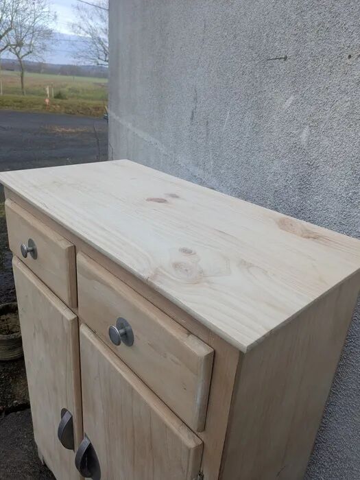 Buffet vintage en bois naturel