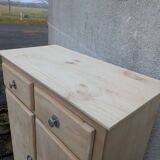 Buffet vintage en bois naturel