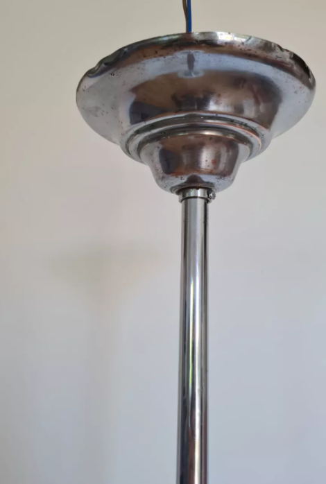Suspension boule en opaline blanche 1930