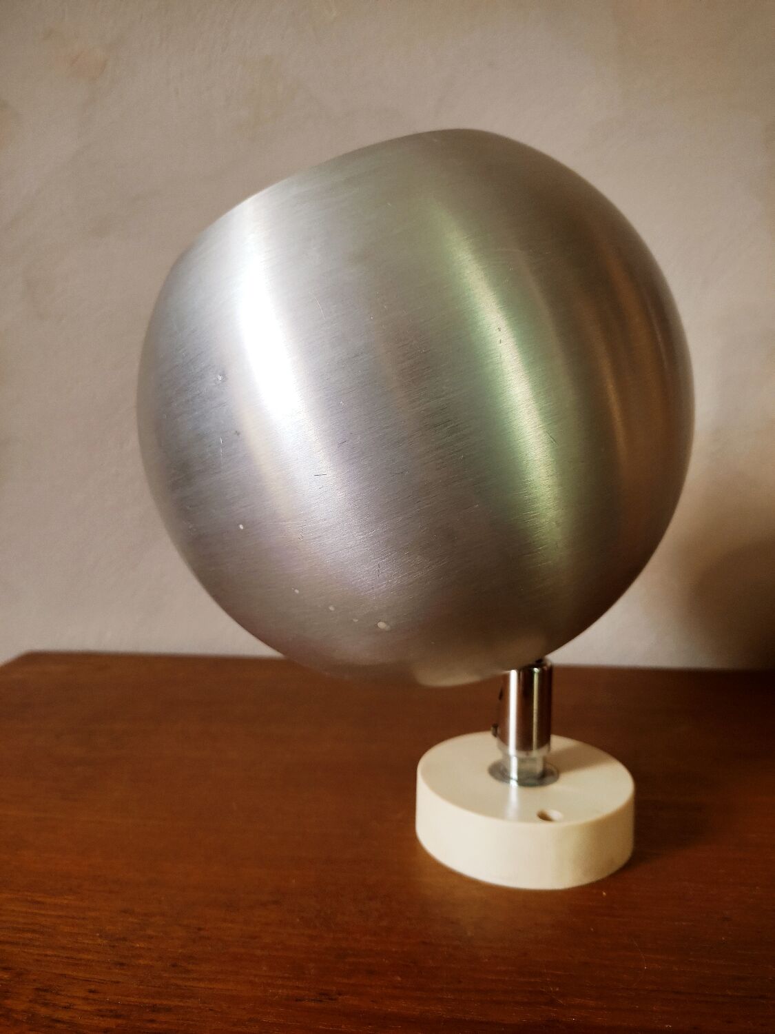 Erco wall or ceiling lamp in brushed aluminum