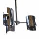 Vintage chrome steel pendant light, 1970s design