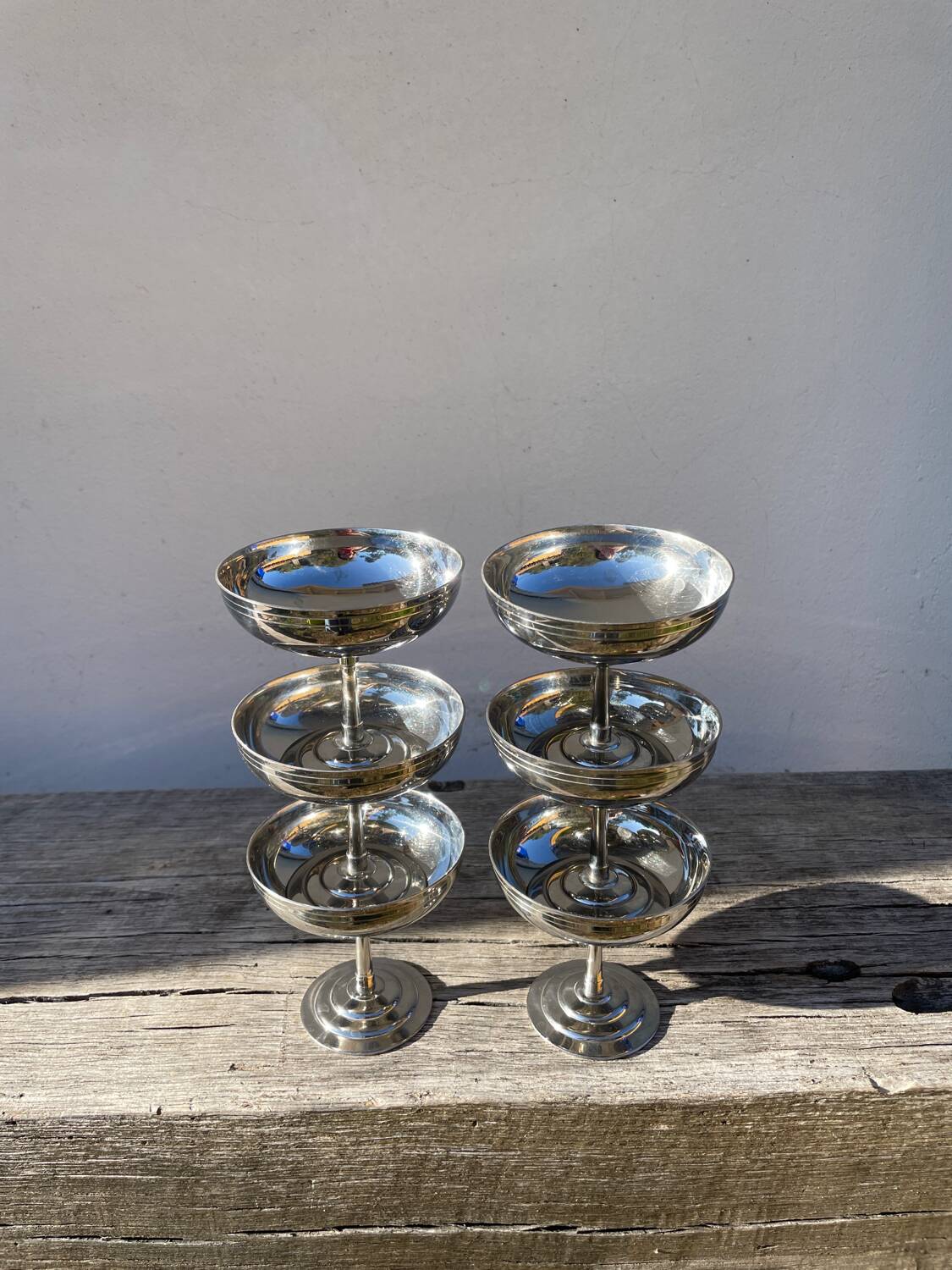 6 Rémy Letang stainless steel cups