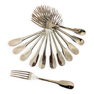 12 Christofle Cluny old Paris forks 20.5 cm very good condition