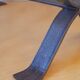 Brutalist magazine rack in forged steel, 1950.