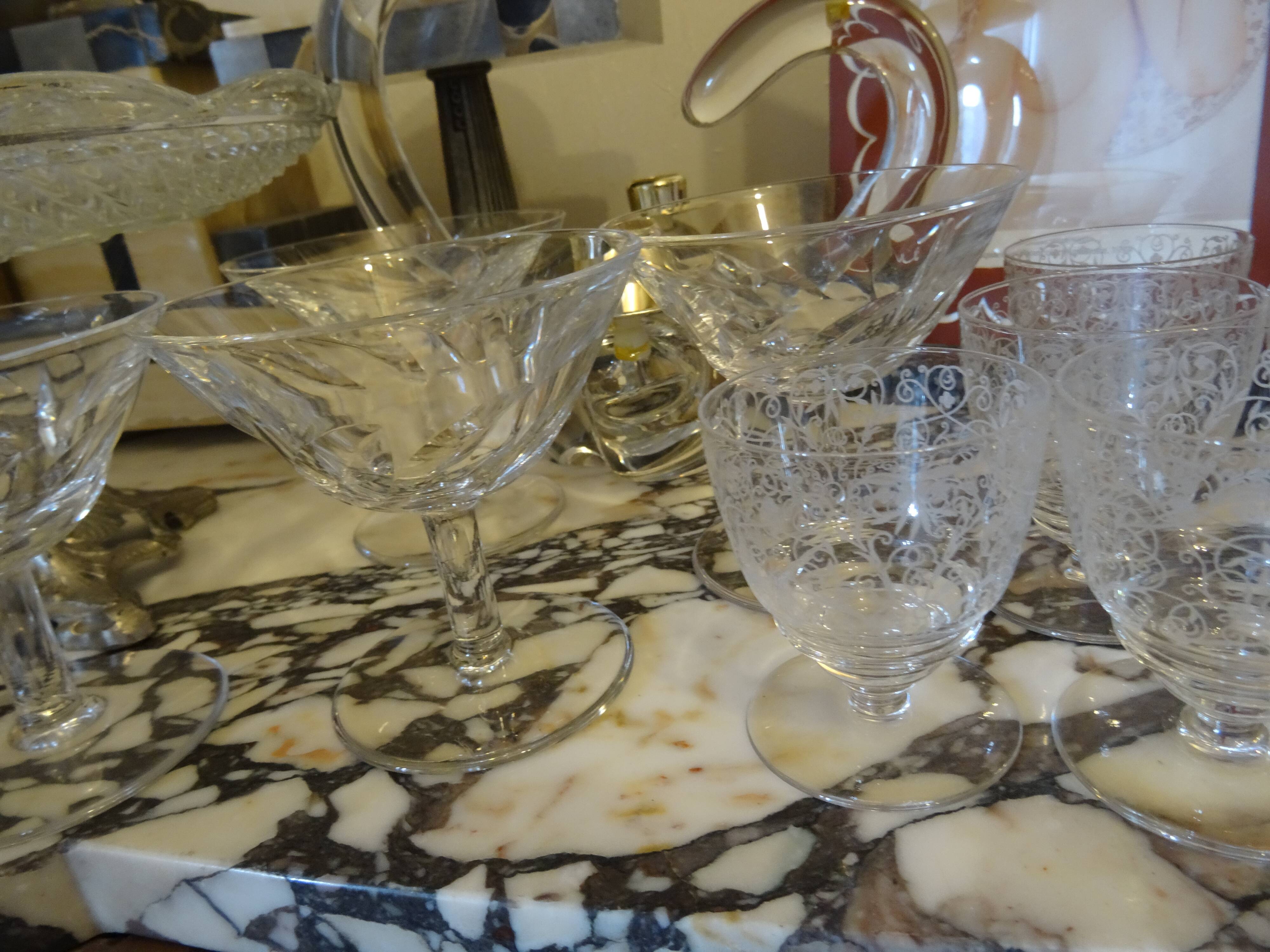 Lot of 6 champagne glasses Saint Louis