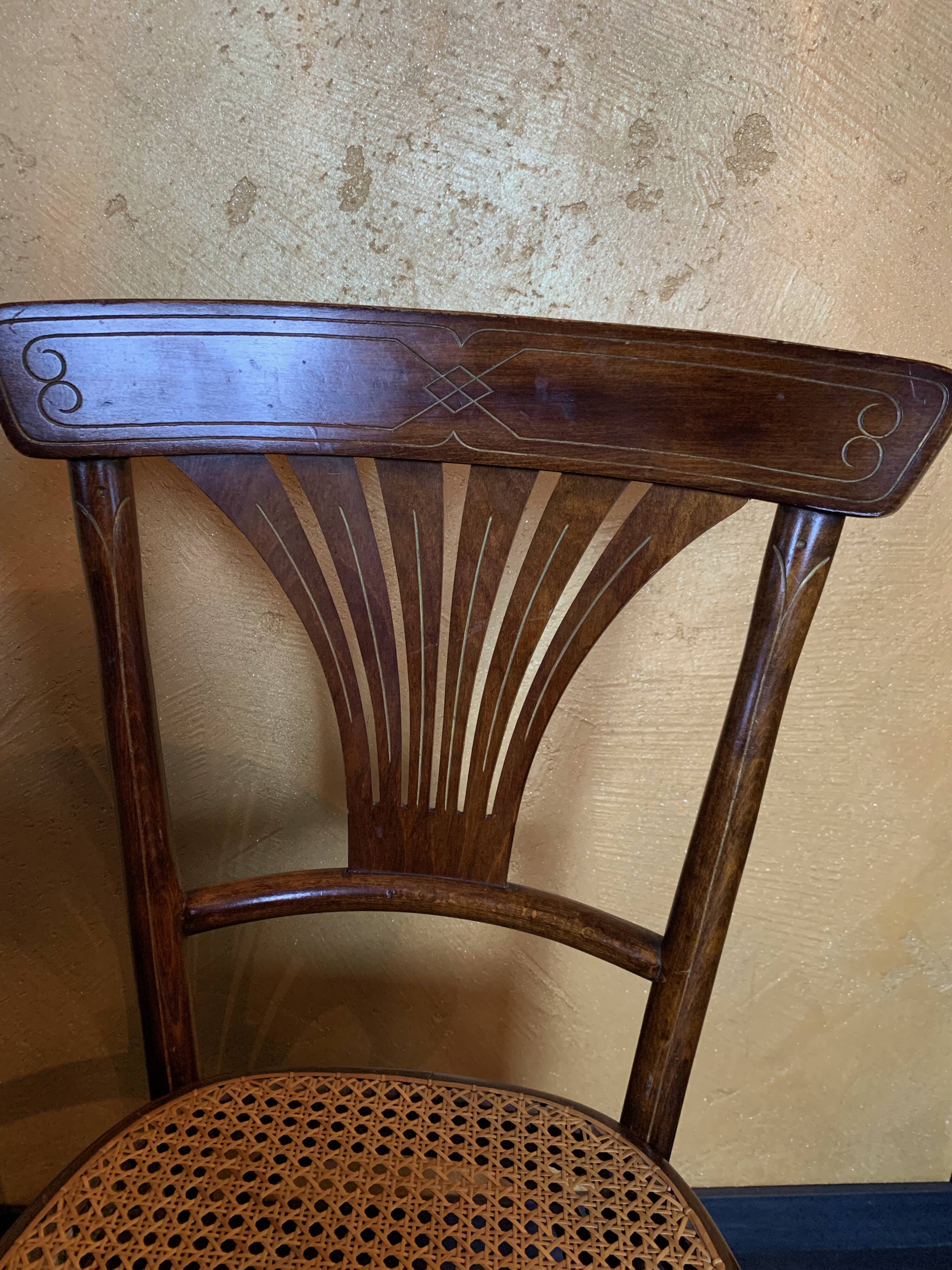 Pair of Art Nouveau chairs