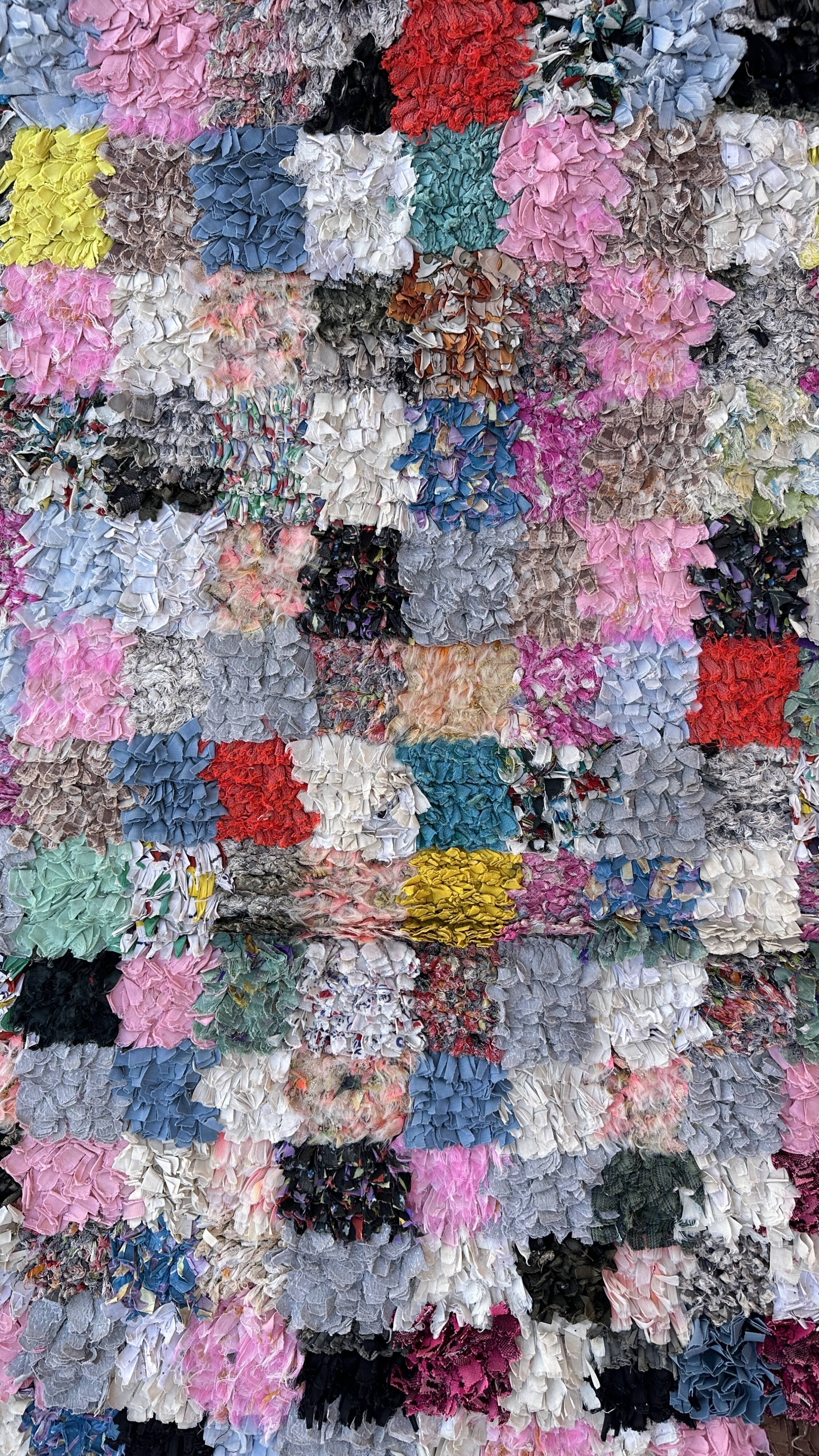 Moroccan Boucherouite Carpet - 106 x 188 cm