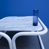 Vintage metal and marble coffee table