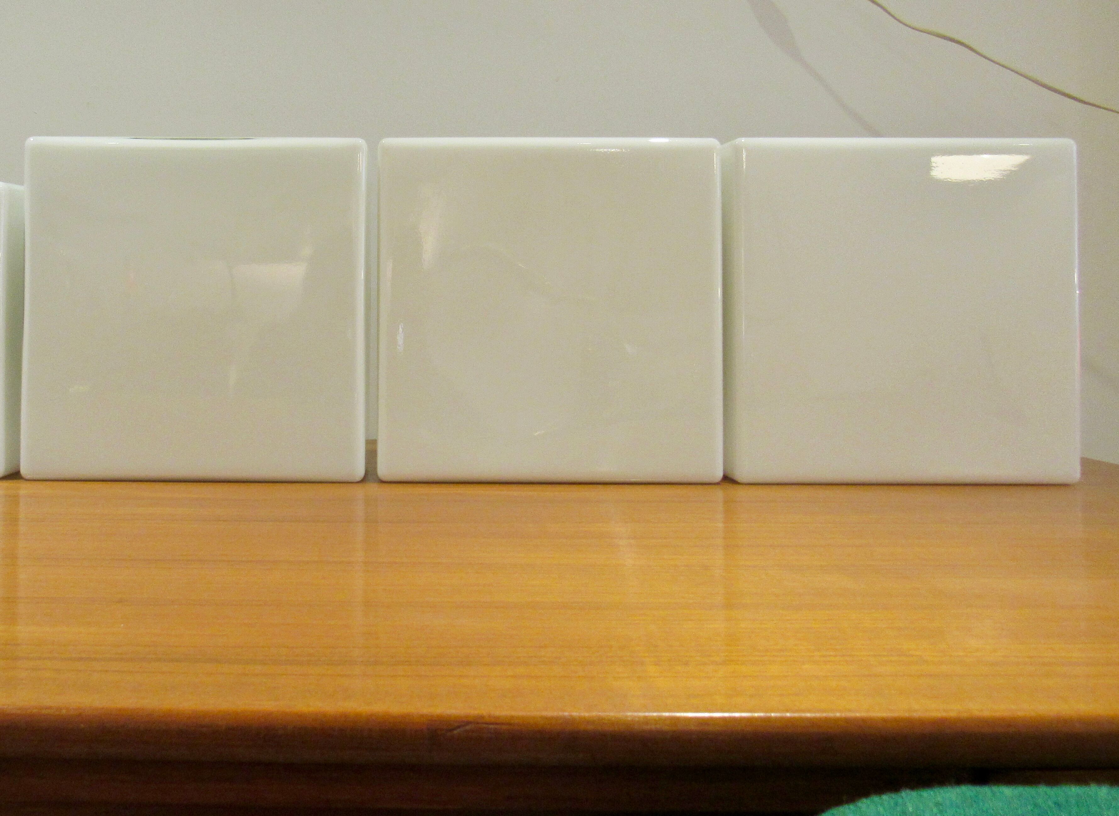 Vintage white glass Lita ceiling lamp