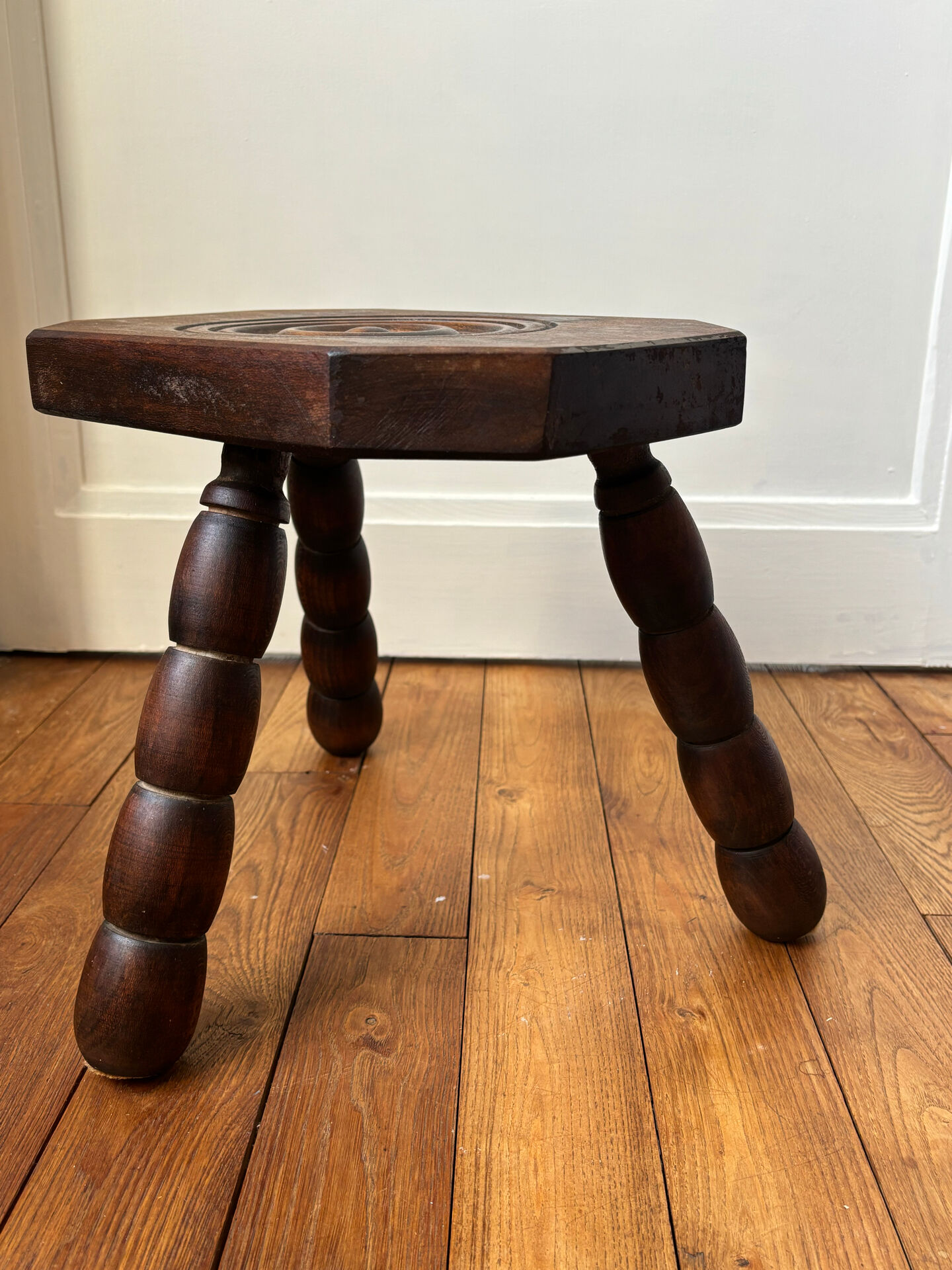 Wooden tripod stool