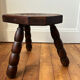 Wooden tripod stool
