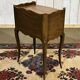 Louis XV style bedside table with curtains in beech from the 1950s.