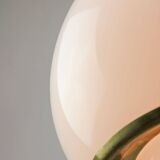 Rare White & Golden Bud Lamp by Luigi Massoni for Guzzini, 1960s