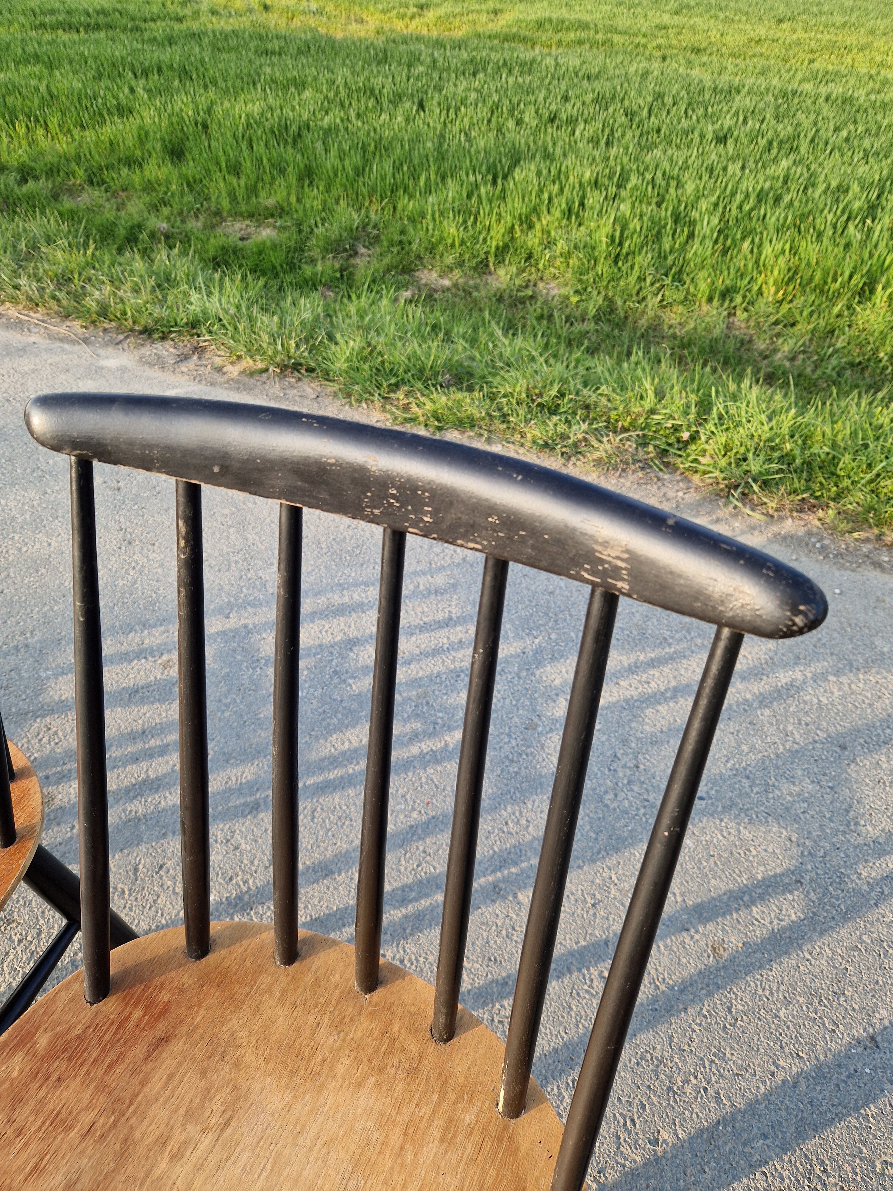 Set of 6 Fannett Scandinavian chairs by Ilmari Tapiovaara 1960.