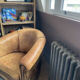 Set of 2 Authentic Leather Club Chairs