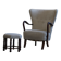 Slagelse Møbelfabrik, modern Danish chaise longues with beech footstool, 1960s