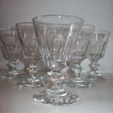 Suite de six anciens verres en cristal de Baccarat