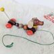 Vintage wooden pull-along dachshund toy | Lorenz, Germany