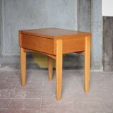 Vintage wooden bedside table, nightstand, side table, modernist.