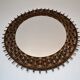 Vintage rattan sun mirror 1960s