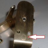 Original WHW Workshop HAGENAUER Vienna, Brass Wall Coat Rack + 2 Hooks