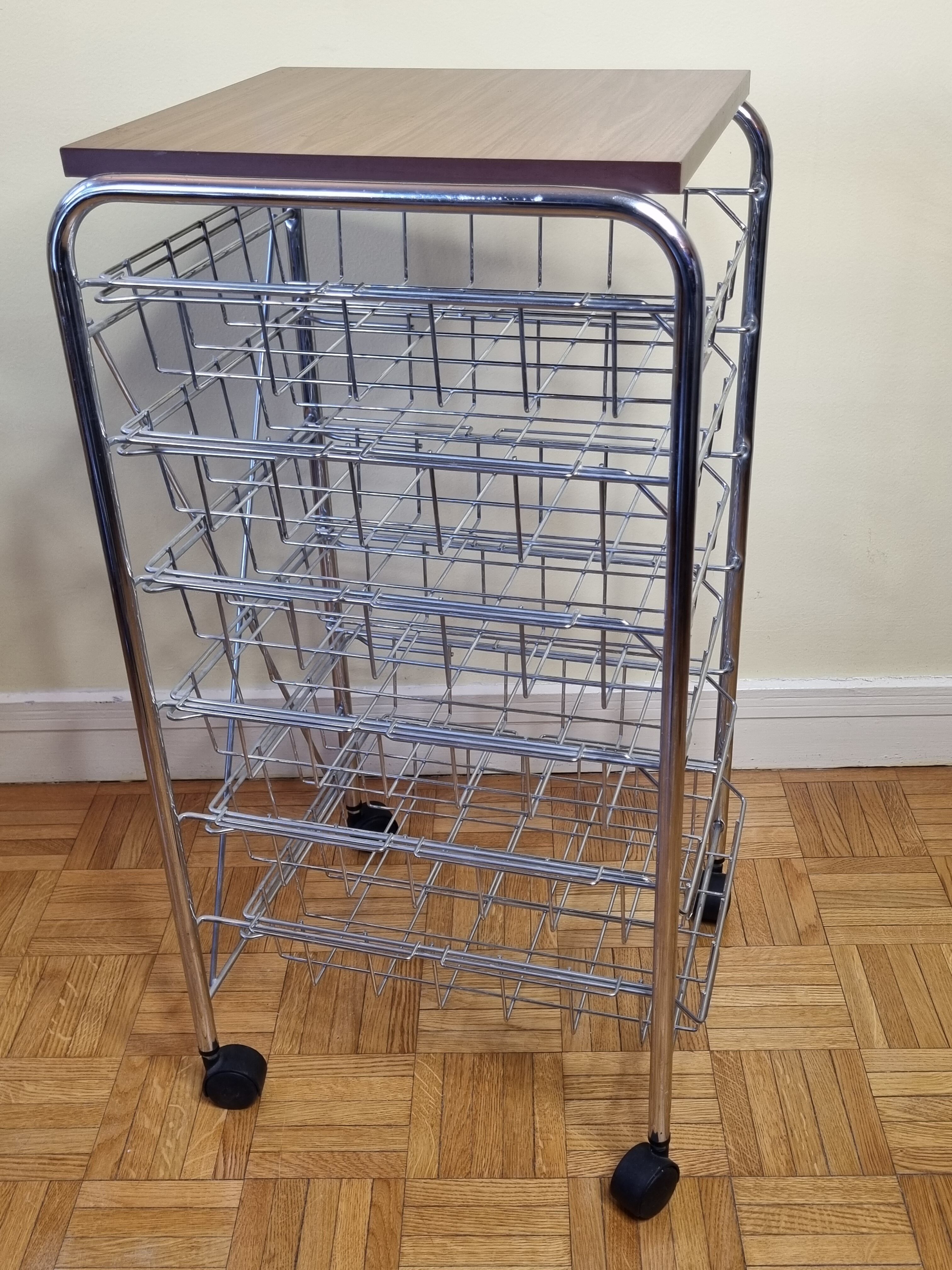 Metal storage locker vintage trolley 70s-80s