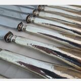 12 anciens couteaux Manche argent fourré
