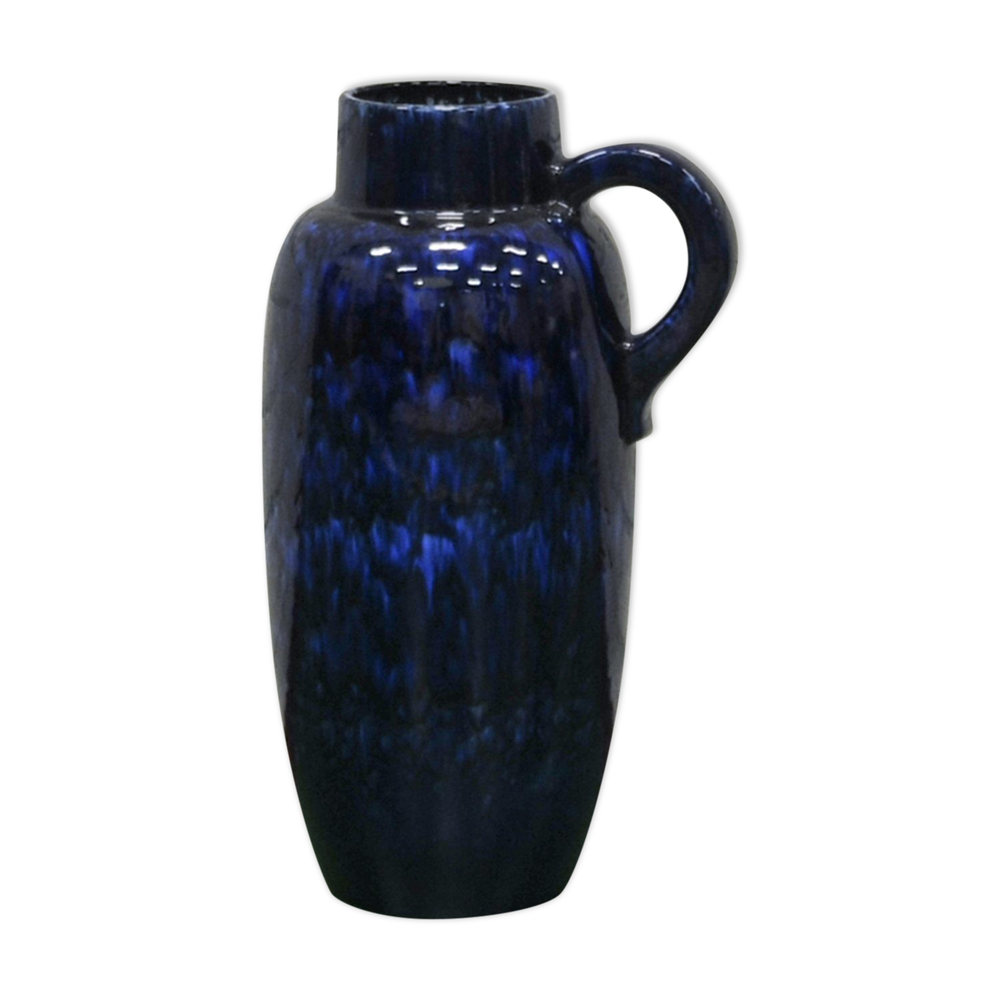 Vintage blue floor vase