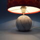 Lampe a poser 1970 marbre tissus