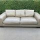 Roche Bobois 3-seater sofa in beige leather