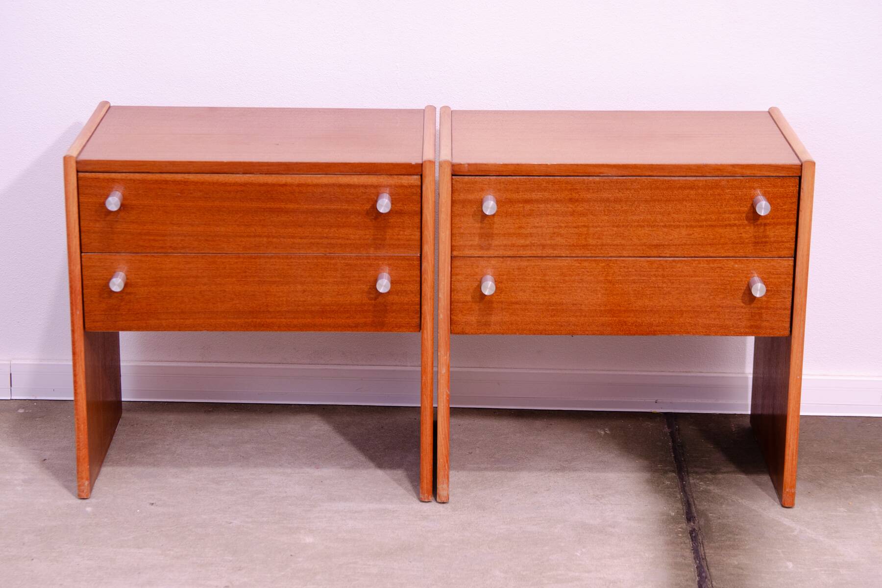 Pair of vintage nightstands, chest of drawers, UP Závody, 1980s