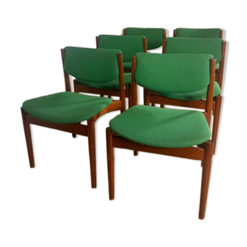 6 teak chairs model 197 by Finn Juhl, 1960s