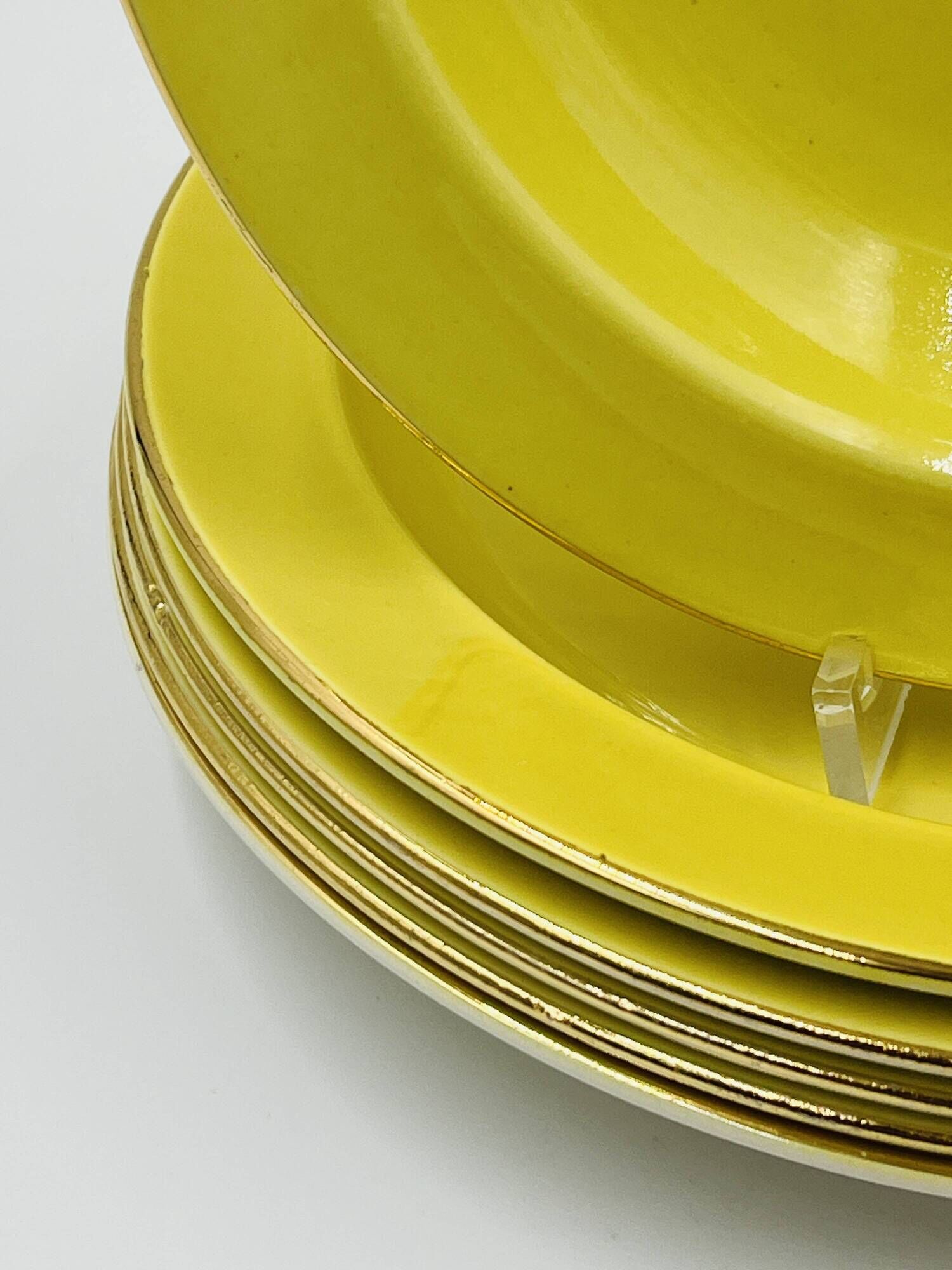 Set of 6 Keralux Boch deep plates