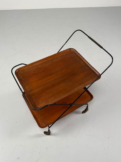 Teak and string cart by Jie Gantofta for Paul Nagel