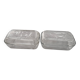 Two Arcoroc glass dairy cow butter dishes