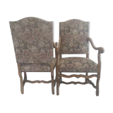 Paire de fauteuils Louis XIII
