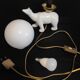 White ceramic bear lamp