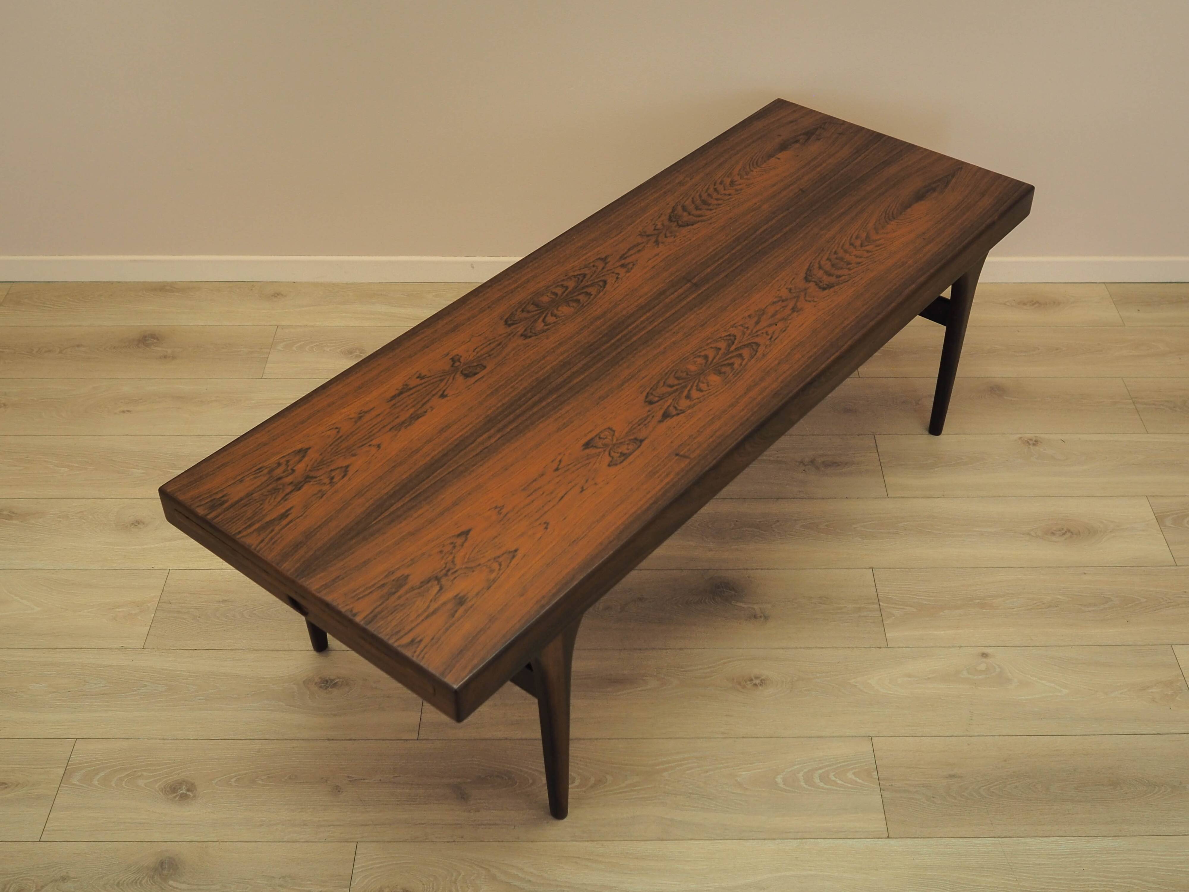 CFC Silkeborg rosewood coffee table with pull-out top, 1960s