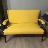 1 old sofa/bench and 1 armchair