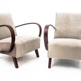 Art Deco armchairs designed by J. Halabala, Czechoslovakia, 1930s.