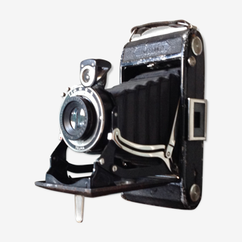 Zeiss Ikon bellows camera with its saddlebag