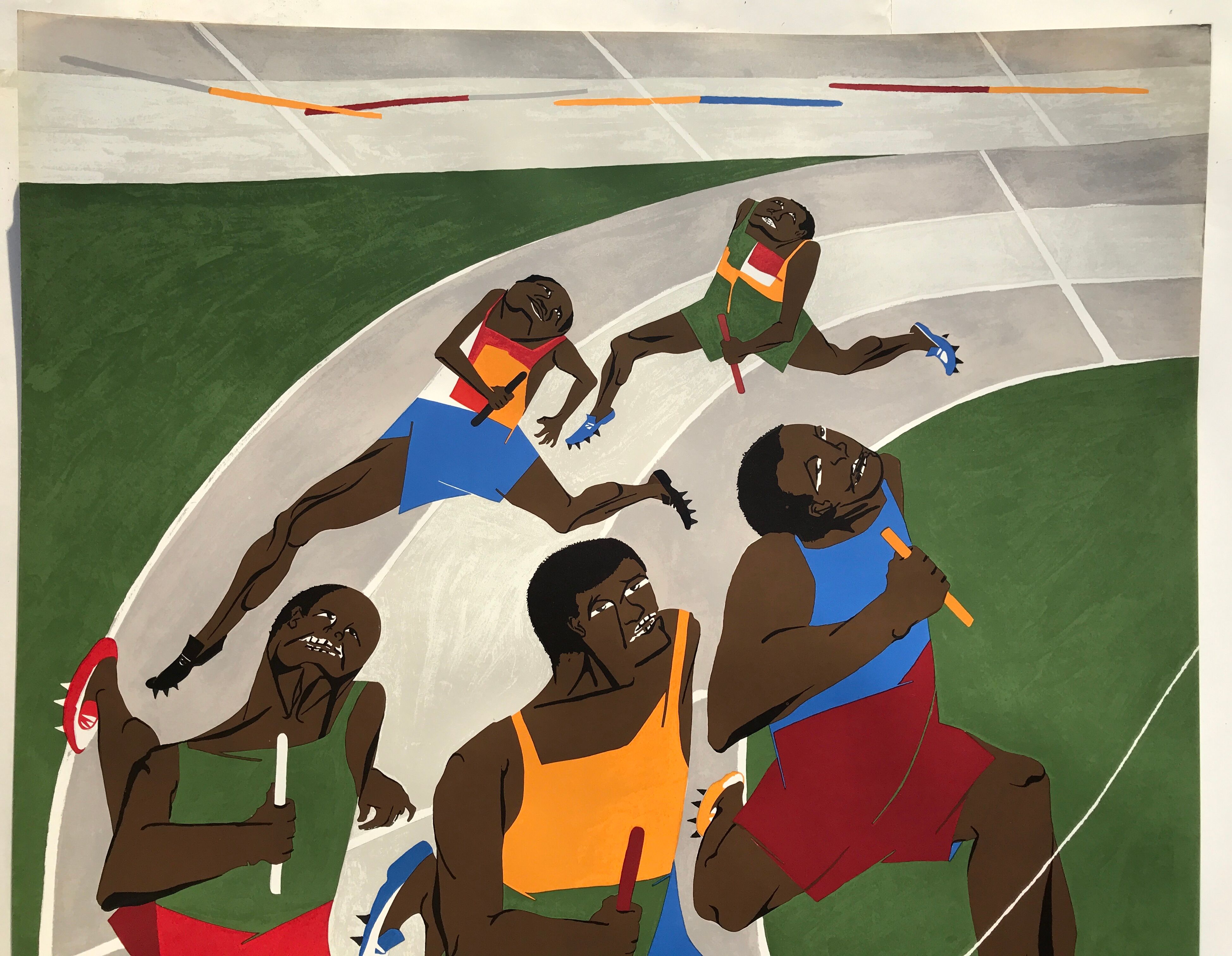 Lawrence jacob (1917-2000) olympische spiele münchen, 1972. original poster