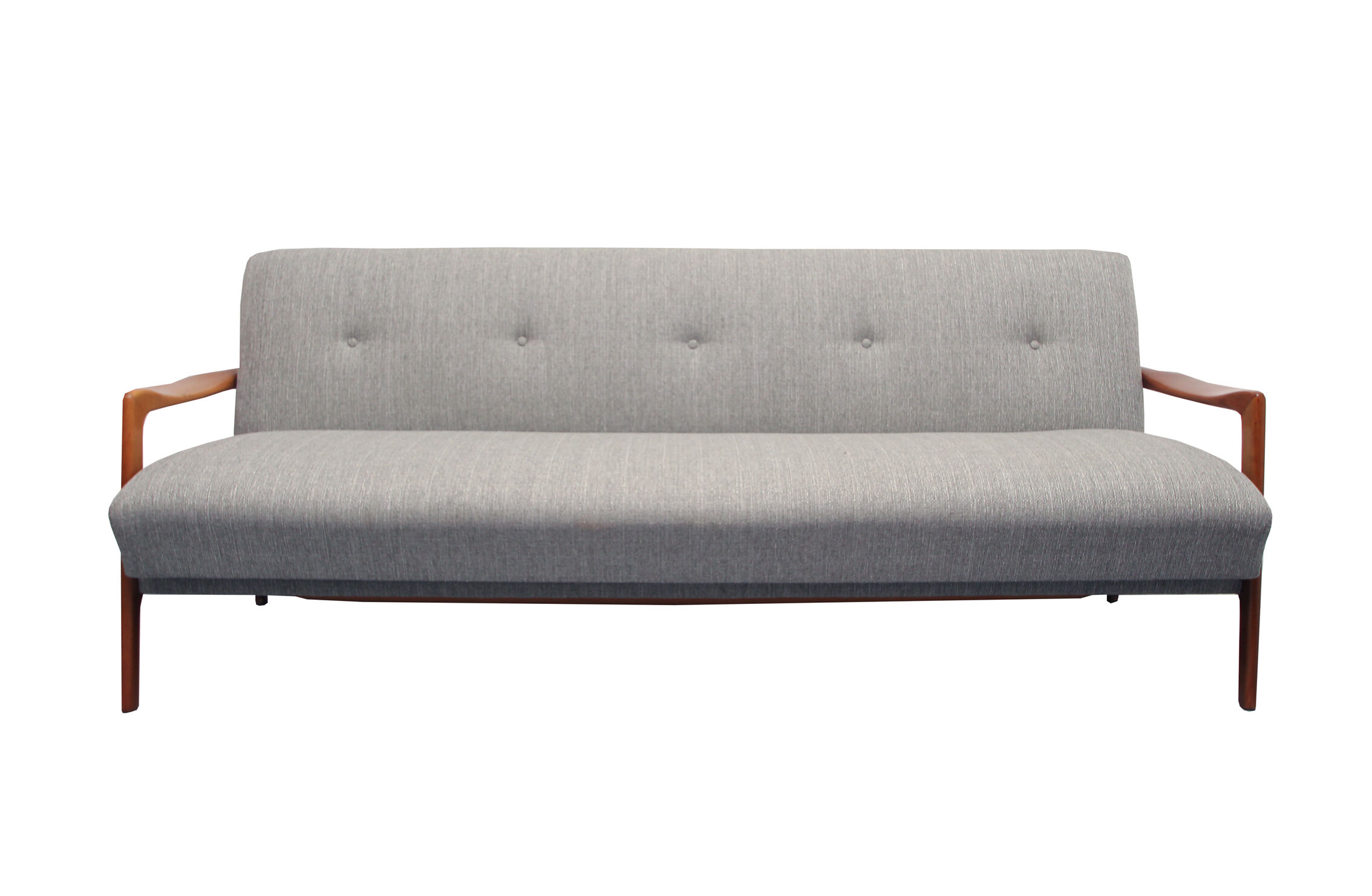 1960s sofa/daybed convertible in cherrywood