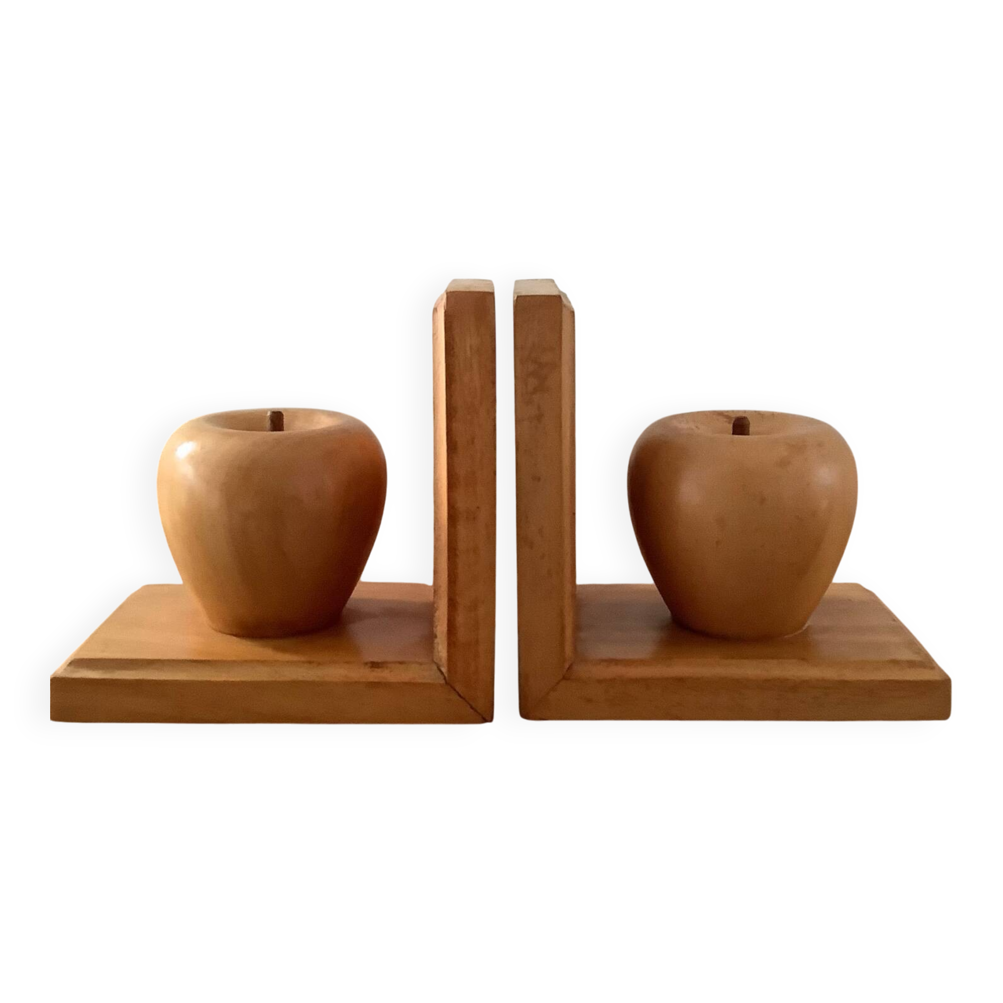 Pair of vintage wooden bookends