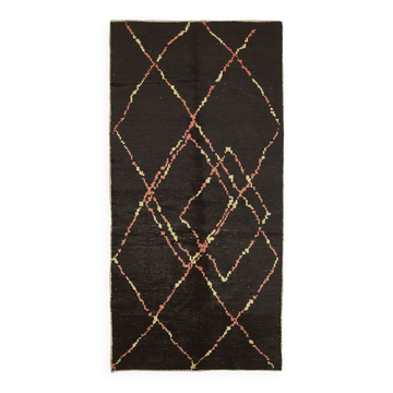 Tapis boho recyclé turc fait main 156 cm x 314 cm