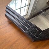 Black art deco mirror 65x46cm