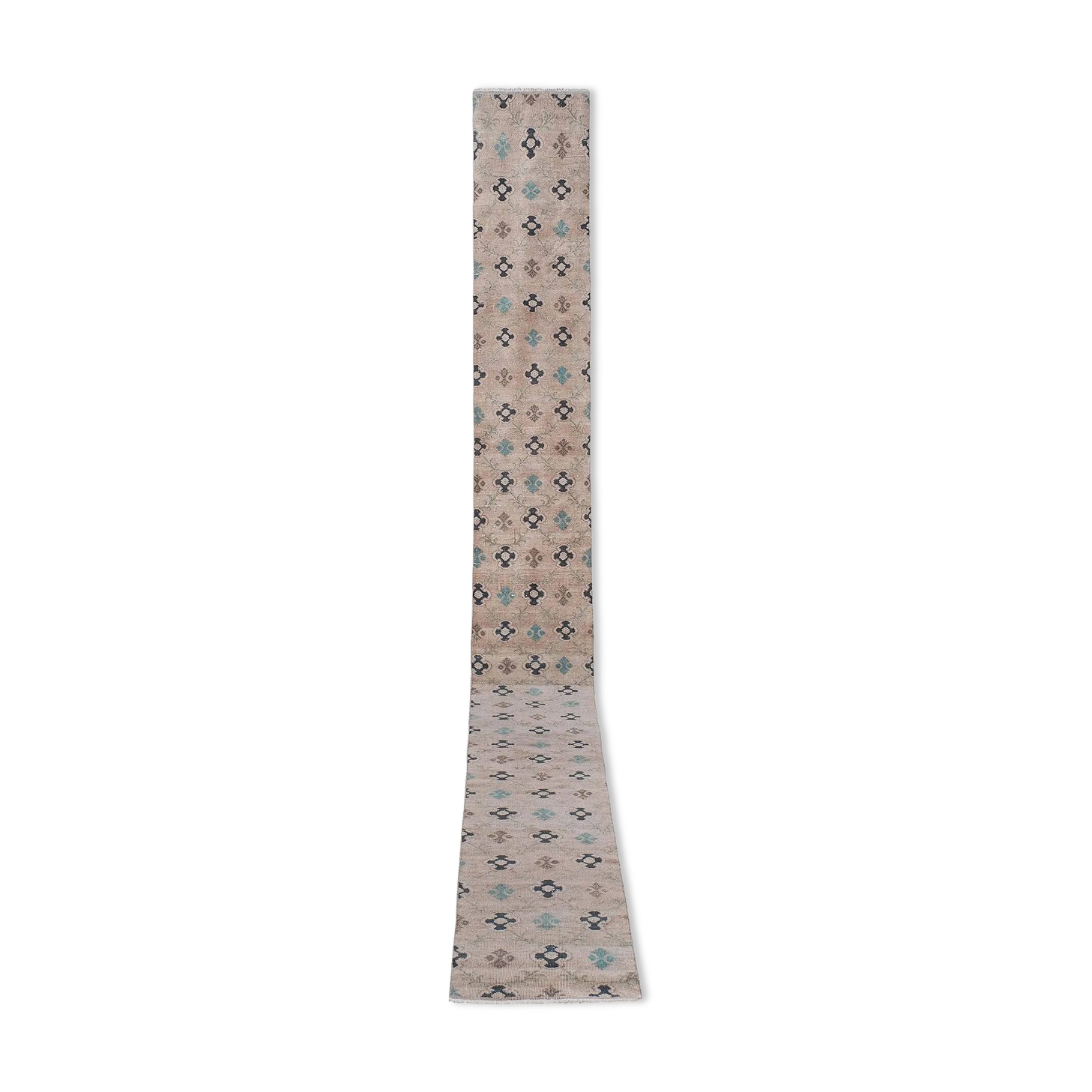 Vintage Turkish hallway rug 60x584 cm