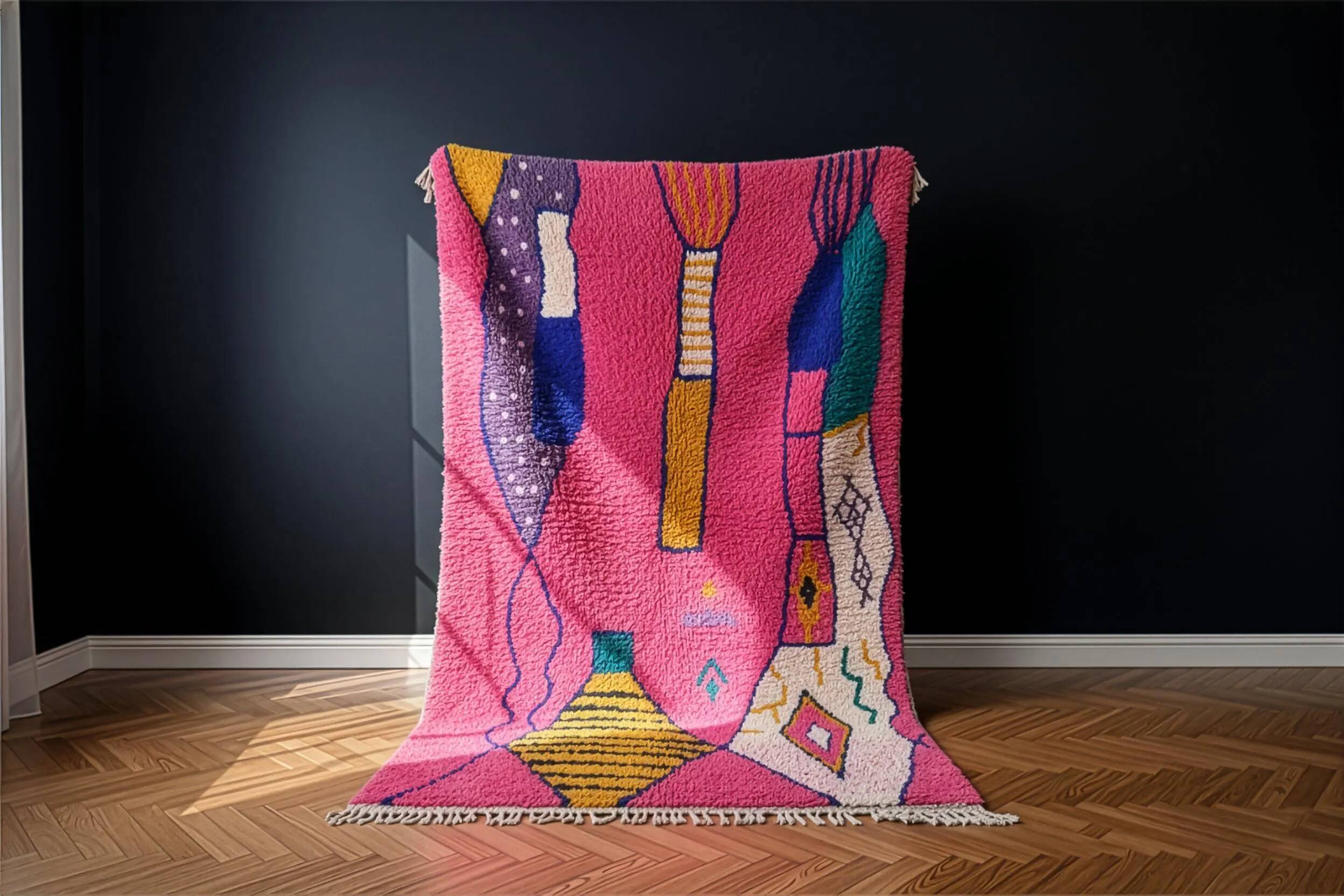 Natural handmade Berber rug 3x2 m